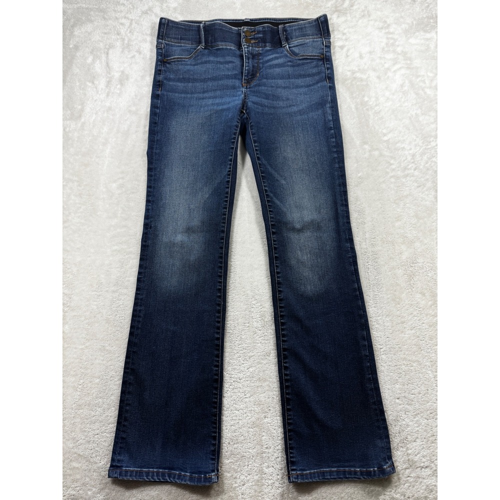 Apt. 9 Womens Bootcut Tummy Control Stretch Blue Denim Jeans 10 Meas: 32x30